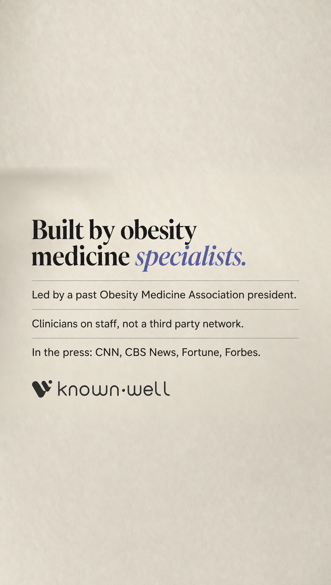 09. Built by obesity medicine specialists.