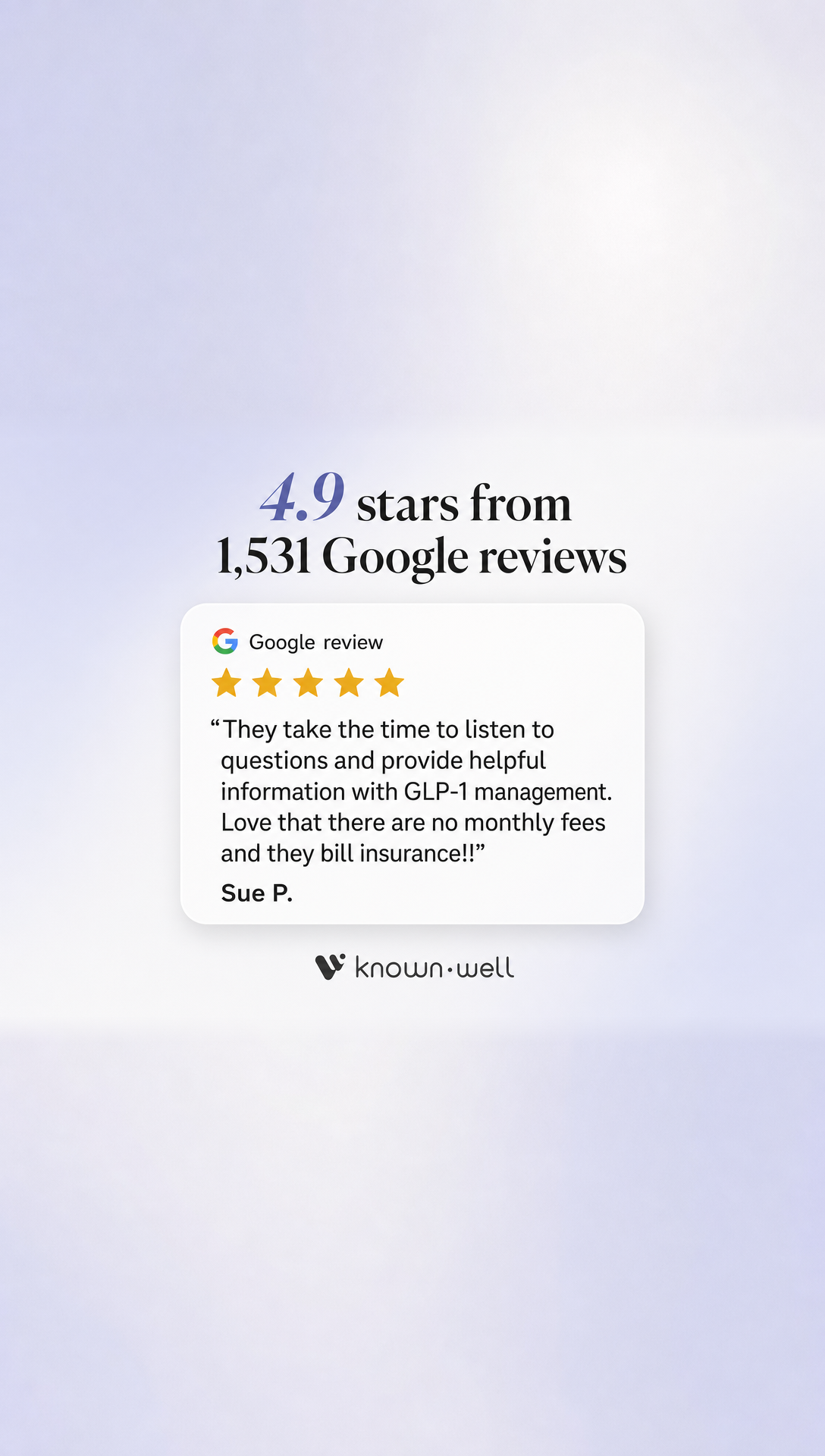 11. 4.9 stars from 1,531 Google reviews